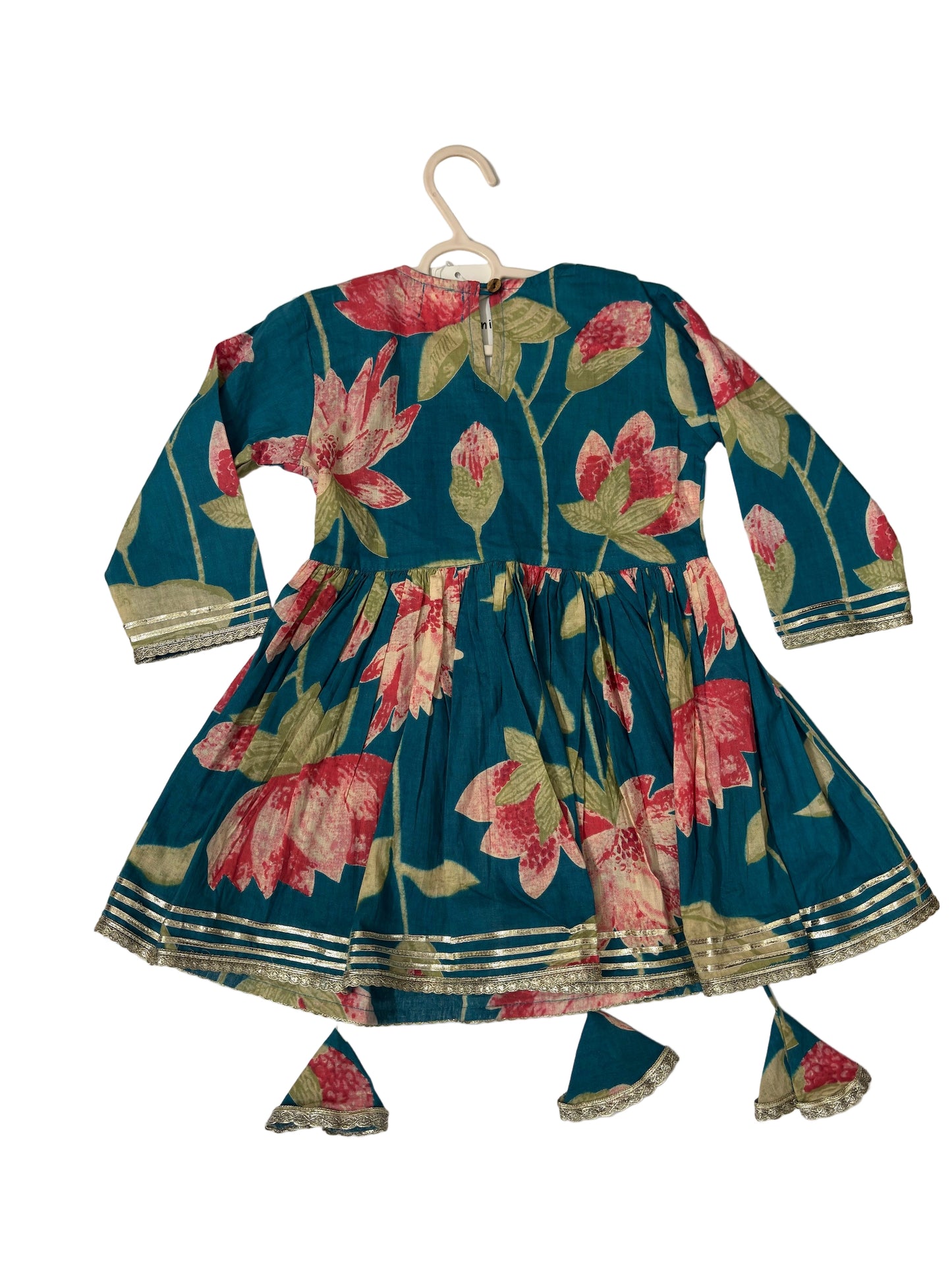 Floral dress sharara set for girls
