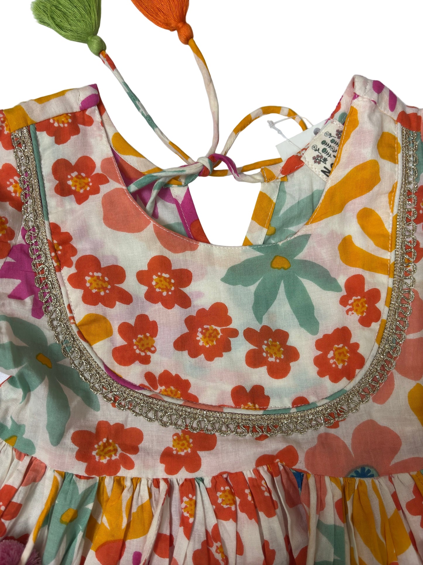 Multicolor Floral Print Sharara Set