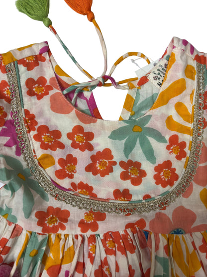 Multicolor Floral Print Sharara Set
