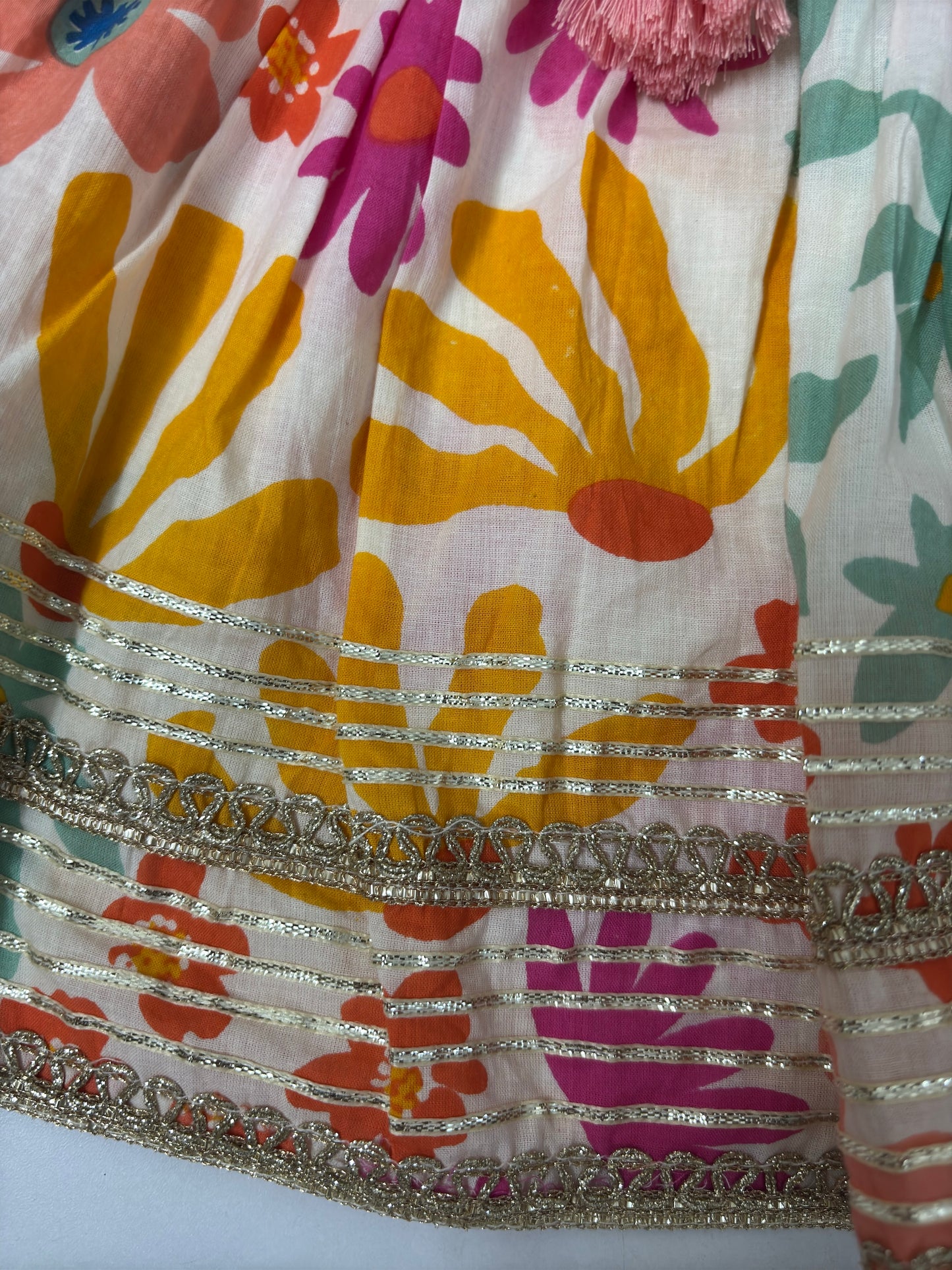 Multicolor Floral Print Sharara Set